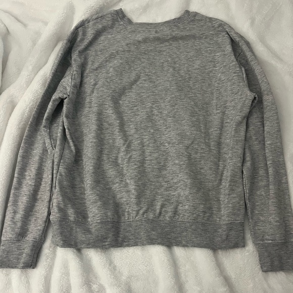 Miken Flow Gray Graphic Long Sleeve T-Shirt w/The Word “Strong” Size M - Picture 3 of 3